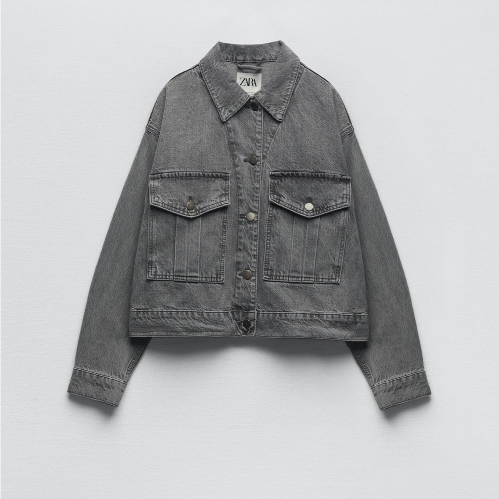 Zara black denim jacket